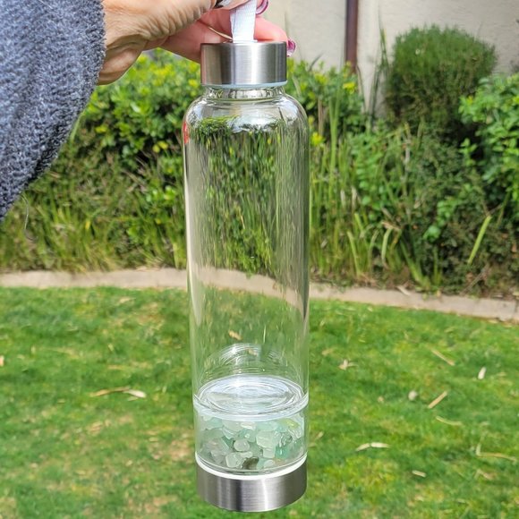 Green Aventurine Crysal Water Bottle - Picture 3 of 6